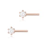 Cercei Aur 14K cu Diamante Naturale 0.08 ct - Imagine 5
