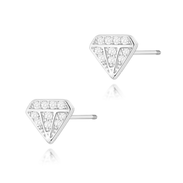Cercei Aur 14K K0504 Diamante Șurub - Imagine 7