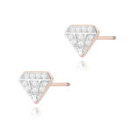 Cercei Aur 14K K0504 Diamante Șurub - Imagine 4