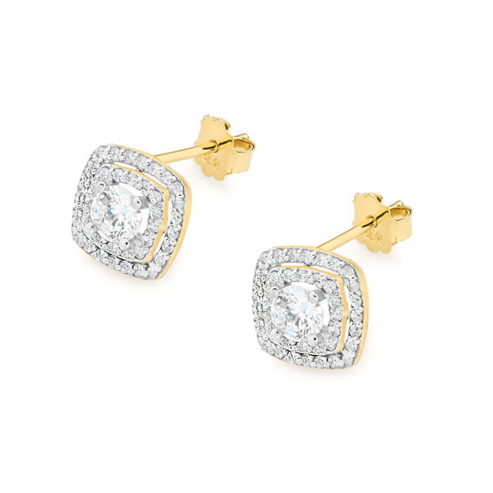 Cercei Aur 14K cu Diamante 1.00 ct - Imagine 2