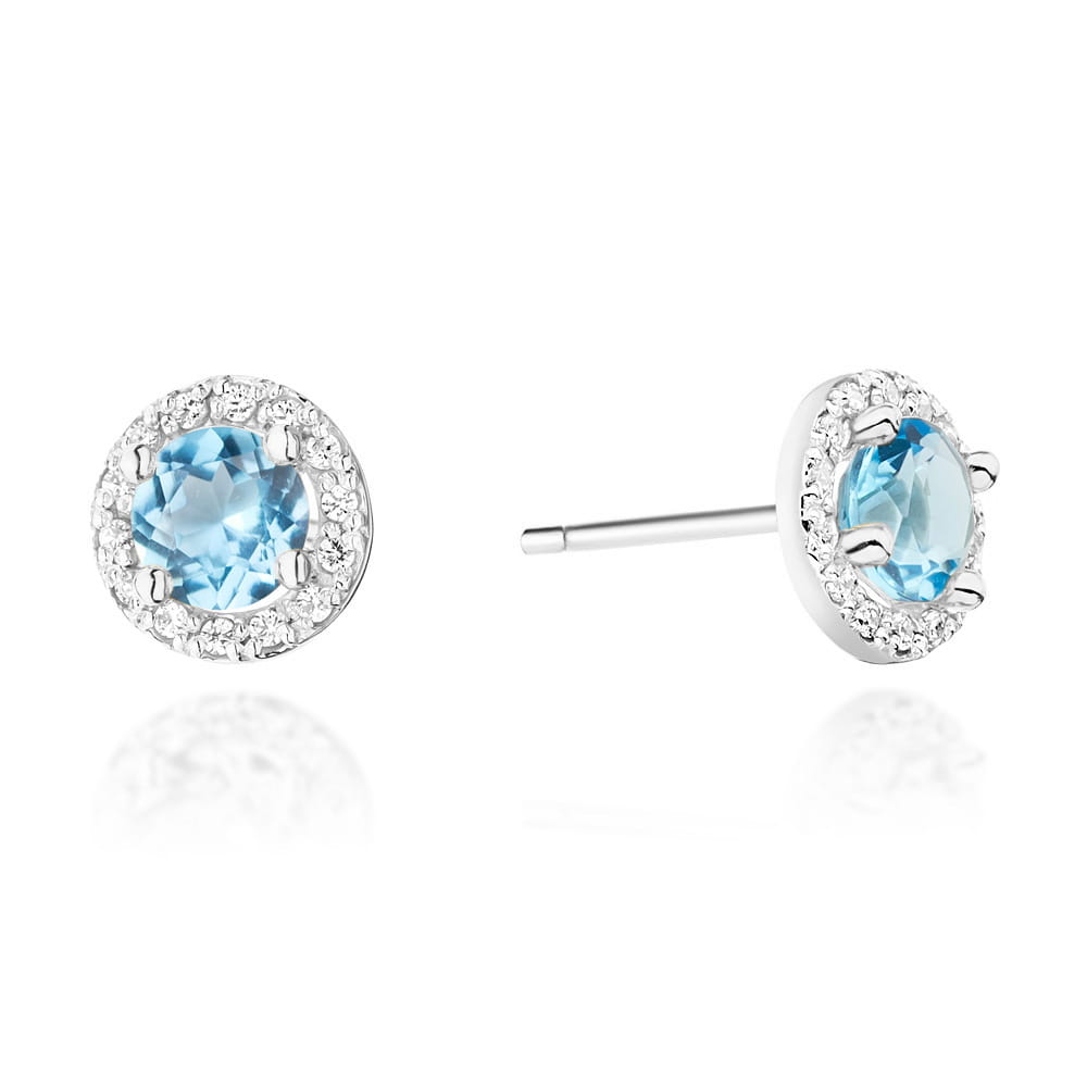 K0509-B-585-T1.00_1.jpg Cercei Aur 14K KO509 Topaz 2 x 0.50ct - Imagine 1