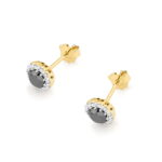 Cercei Aur 14K cu Diamant Negru 1.00 ct si Diamante 0.20 ct - Imagine 2