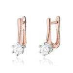 Cercei Aur 14K K0520 Diamant 2 x 0.30ct - Imagine 3