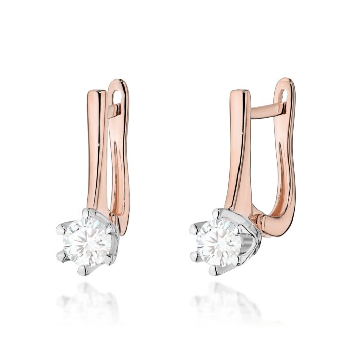 Cercei Aur 14K K0520 Diamant 2 x 0.30ct - Imagine 3