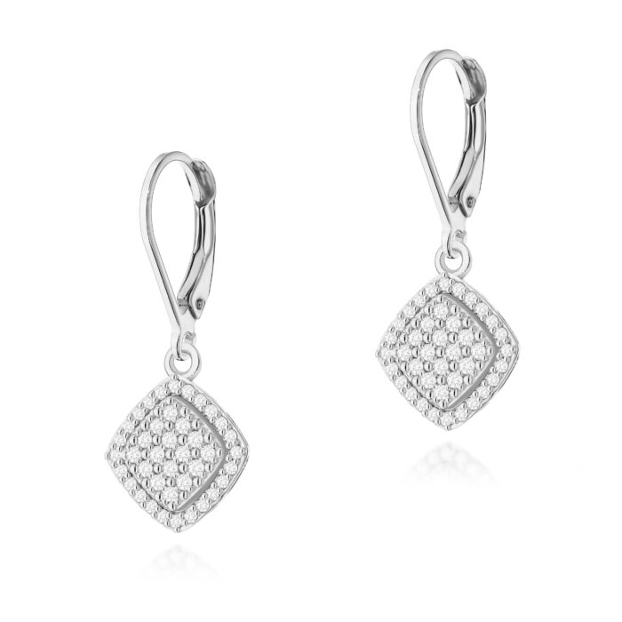 Cercei Aur 14K K0568 Diamante - Imagine 3