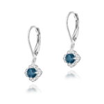 Cercei Aur 14K K0571 Topaz London Blue 2 x 0.30ct - Imagine 3