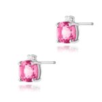 Cercei Aur 14K K0573 Topaz Roz 2 x 1.10ct - Imagine 7