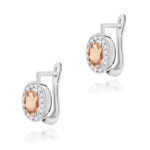 Cercei Aur 14K K0574 Morganit 2 x 0.40ct - Imagine 5
