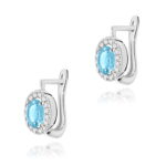 Cercei Aur 14K K0574 Topaz 1.00ct - Imagine 5
