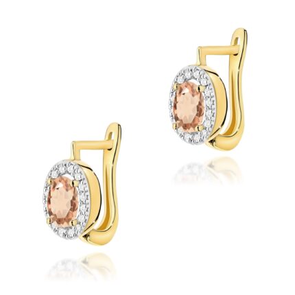 Cercei Aur 14K K0574 Morganit 2 x 0.40ct