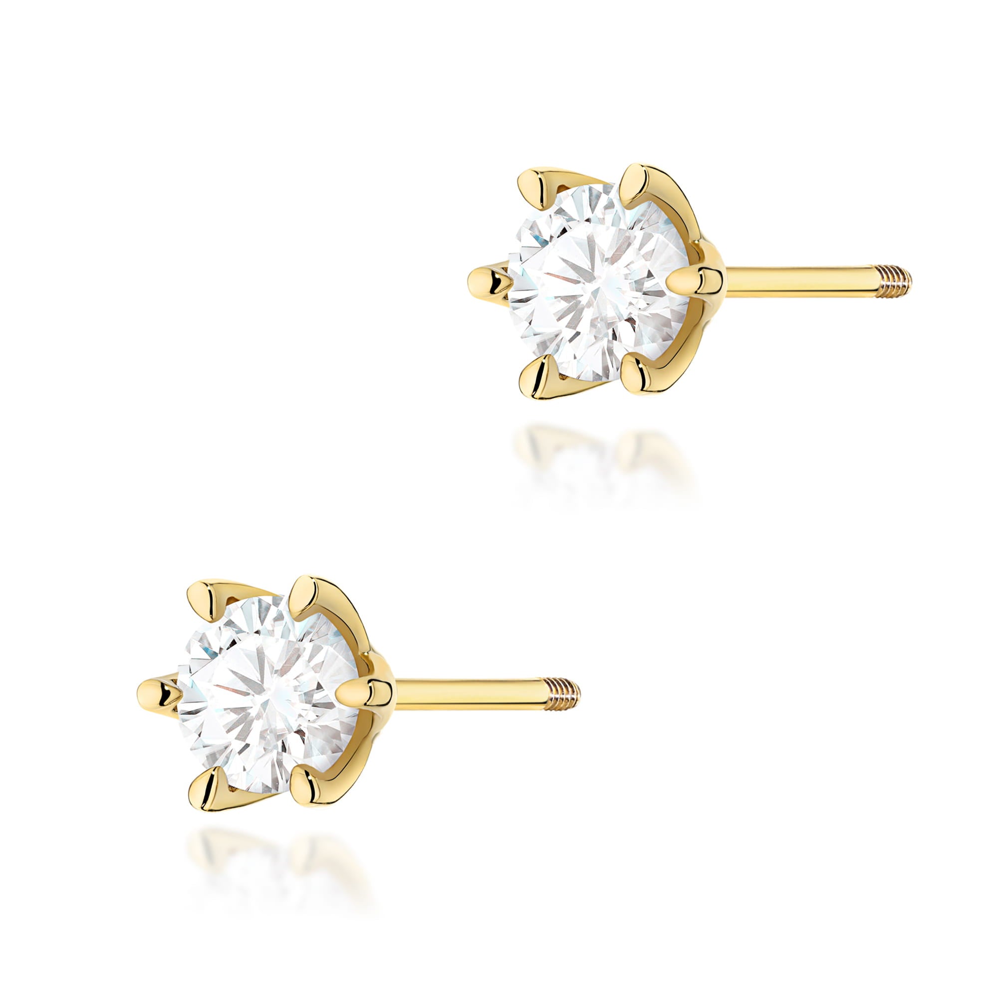 K0575.Z3.DIW_.10_1.jpg Cercei Aur 14K K0575 Diamante 2 x 1.00ct - Imagine 1