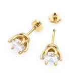 Cercei Aur 14K K0575 Diamante Cultivate 2 x 1.00ct - Imagine 2