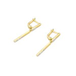 Cercei Aur 14K cu Diamante Naturale 0.09 ct - Imagine 2