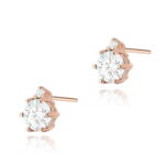 Cercei Aur 14K cu Safir Alb 1.20 ct si Diamant 0.03 ct. - Imagine 5
