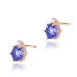 Cercei Aur 14K cu Tanzanit 1.00 ct si Diamant 0.03 ct - Imagine 5