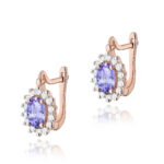 Cercei Aur 14K cu Tanzanit 0.80 ct si Diamante 0.24 ct. - Imagine 5