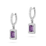 Cercei Aur 14K cu Ametist 1.00 ct si Diamante 0.34 ct. - Imagine 3
