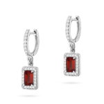 Cercei Aur 14K cu Garnet 1.40 ct si Diamante 0.34 ct. - Imagine 5