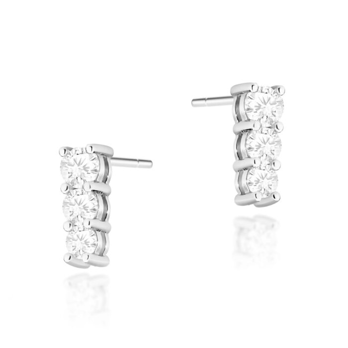 Cercei Aur 14K cu Diamante 0.82 ct - Imagine 3