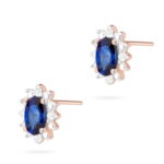 Cercei Aur 14k cu Safir 0.60 ct si Diamante 0.04 ct. - Imagine 5