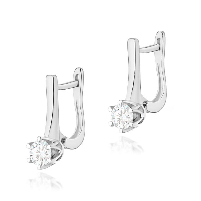 Cercei Aur 14K cu Diamante 0.60 ct - Imagine 3