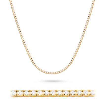 Colier Aur 14K cu Diamante de Laborator 3.38 ct
