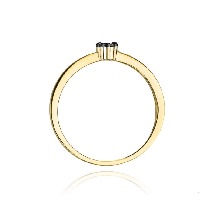 Inel Aur 14K cu Diamant 0.04 ct - Imagine 3