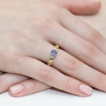 Inel Aur 14K cu Tanzanit 0.50 ct si Diamante 0.02 ct - Imagine 4