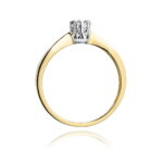 Inel Aur 14K cu Diamant 0.15 ct - Imagine 3