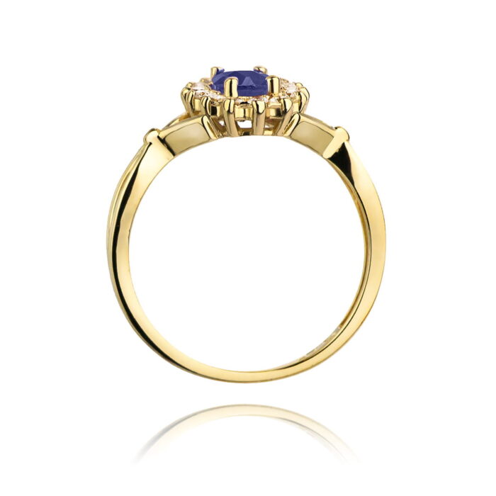 Inel Aur 14k cu Safir 0.90 ct - Imagine 3