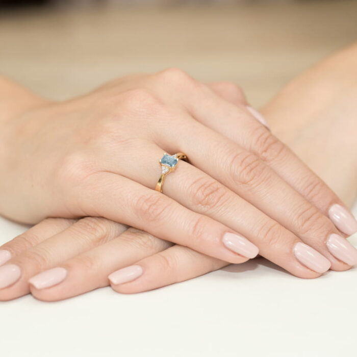 Inel Aur 14K cu Topaz 0.60 ct - Imagine 4