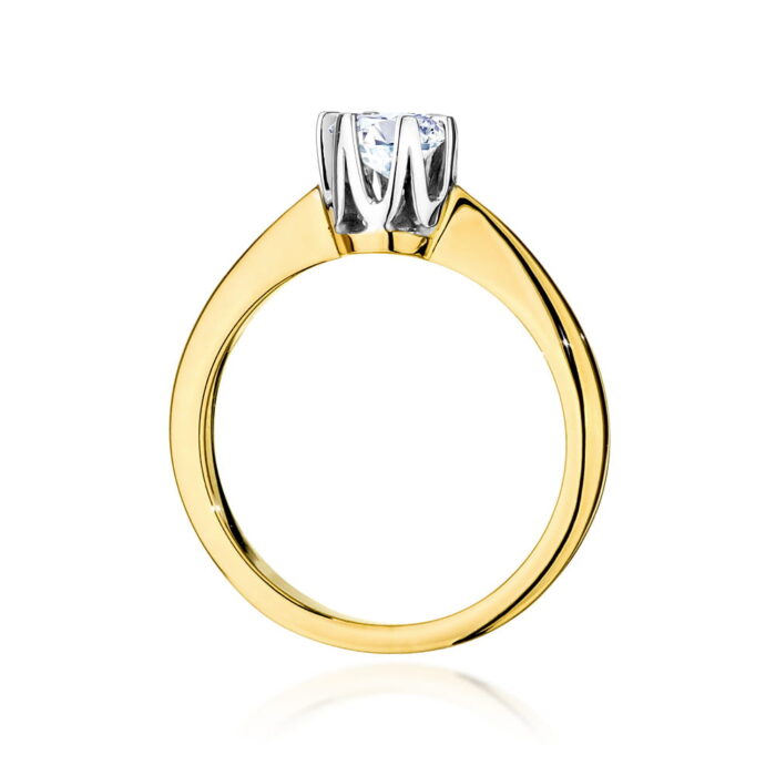 Inel Aur 14K cu Diamant Natural 0.50 ct - Imagine 3