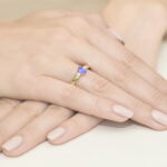Inel Aur 14K cu Tanzanit 0.40 ct si Diamante 0.08 ct - Imagine 4