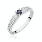 Inel Aur 14k cu Safir 0.15 ct - Imagine 4