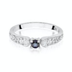 Inel Aur 14k cu Safir 0.15 ct - Imagine 5
