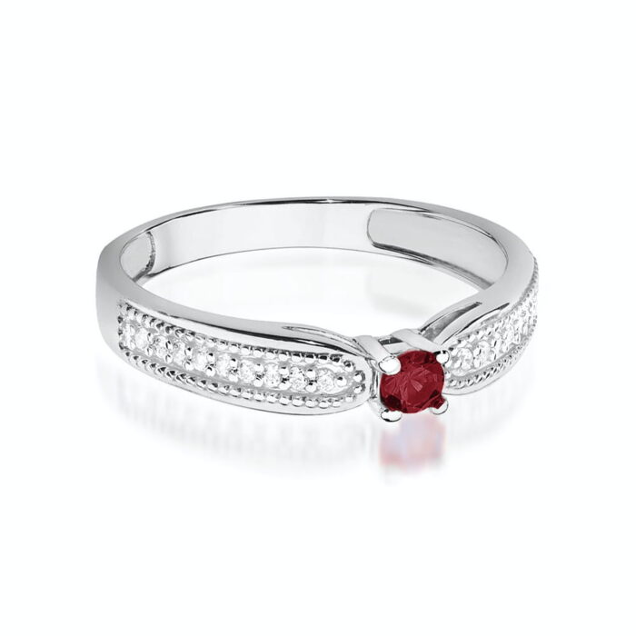 Inel Aur 14k cu Rubin 0.15 ct - Imagine 6