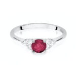 Inel Aur 14K cu Rubin 0.50 ct si Diamante 0.18 ct - Imagine 7