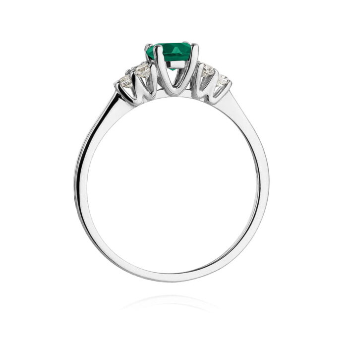 Inel Aur 14K cu Smarald 0.50 ct si Diamante 0.18 ct - Imagine 7