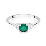 Inel Aur 14K cu Smarald 0.50 ct si Diamante 0.18 ct - Imagine 6