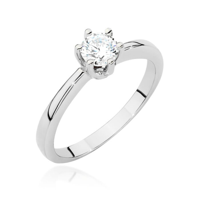 Inel Aur 14k cu Diamante 0.40 ct - Imagine 5