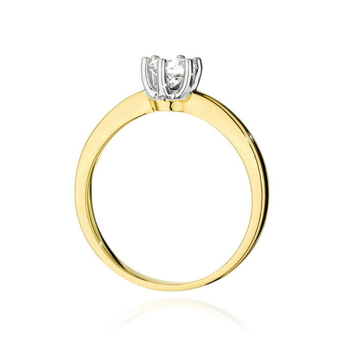 Inel Aur 14k cu Diamante 0.40 ct - Imagine 3