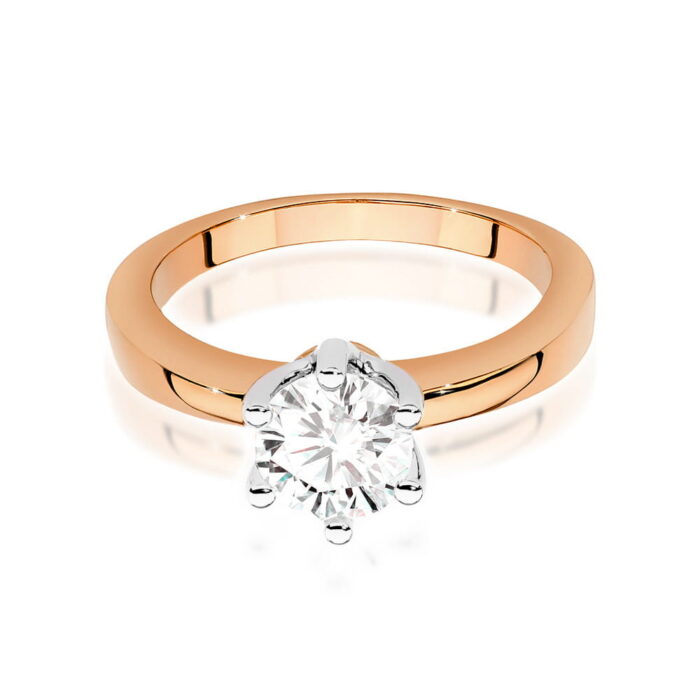Inel Aur 14k cu Diamante 0.70 ct - Imagine 10