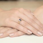 Inel Aur 14K cu Safir 0.70 ct si Diamante 0.05 ct - Imagine 7