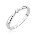 Inel Aur 14K cu Diamant 0.04 ct - Imagine 5