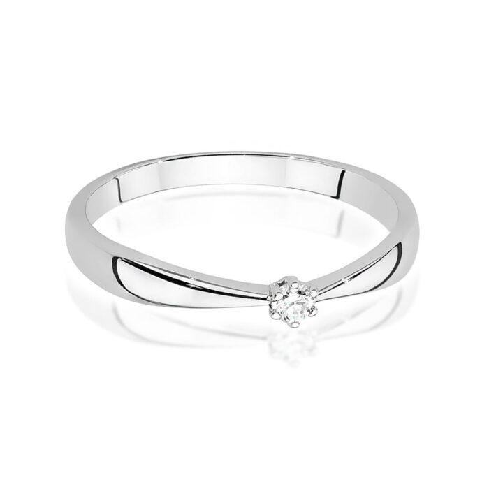 Inel Aur 14K cu Diamant 0.04 ct - Imagine 6