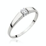 Inel Aur 14k cu Diamant 0.08 ct - Imagine 4