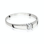 Inel Aur 14k cu Diamant 0.08 ct - Imagine 5