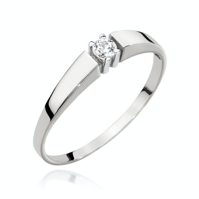 Inel Aur 14K cu Diamant 0.10 ct - Imagine 4