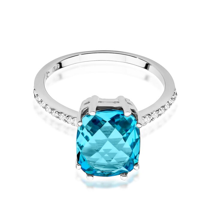 Inel Aur 14K cu Topaz 3.00 ct - Imagine 5