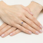 Inel Aur 14K cu Tanzanit 0.50 ct si Diamante 0.04 ct - Imagine 4